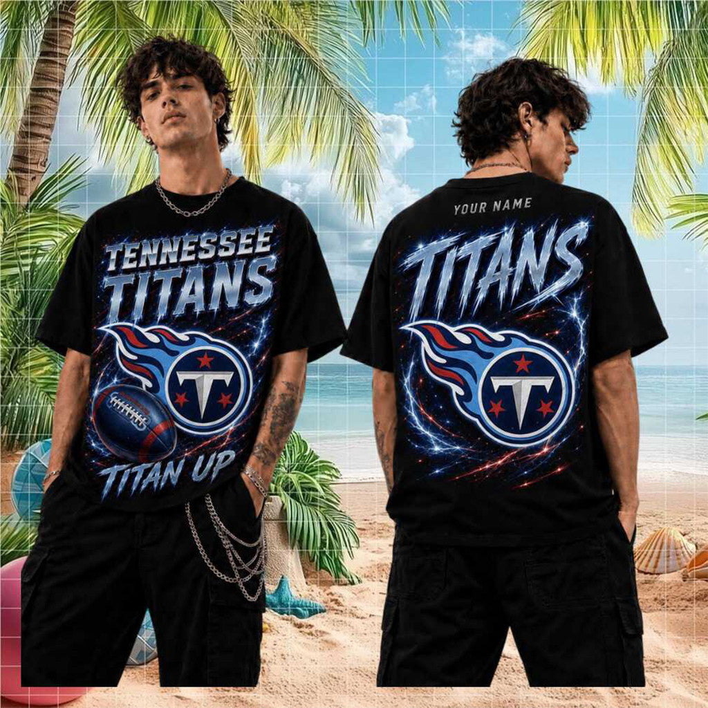 Custom Tennessee Titans 2026 Titan Up 2026 Retro T-Shirt Titans Merch Football Game Day Gifts - Loomnari