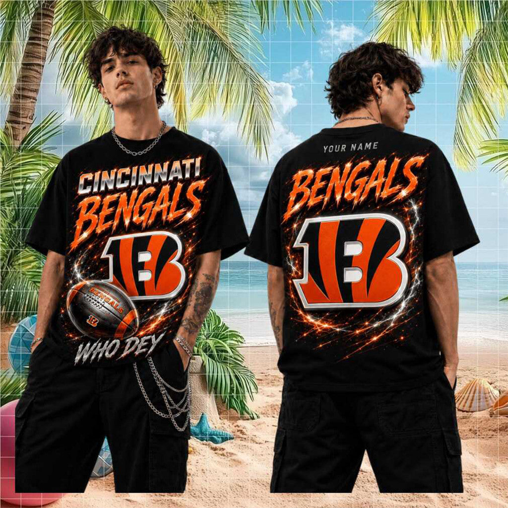 Personalized Cincinnati Bengals Who Dey T-Shirt 2026 Cincinnati Bengals Merch Gift For Fans - Loomnari
