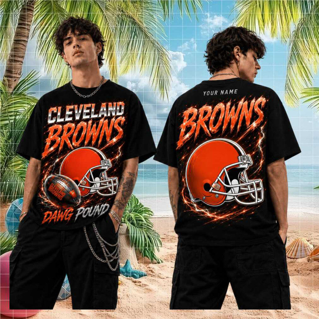 Personalized Cleveland Browns Dawg Pound T-Shirt Cleveland Browns Merch Football Lover Gifts - Loomnari
