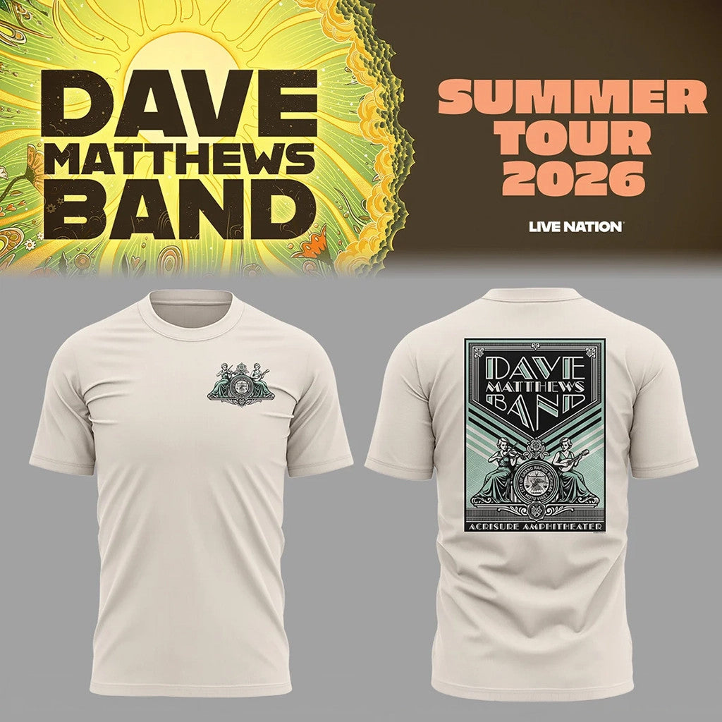 Dave Matthews Band Summer Tour 2026 At Grand Rapids Mi T-Shirt DMB Merch Gift For Rock Fans - Loomnari