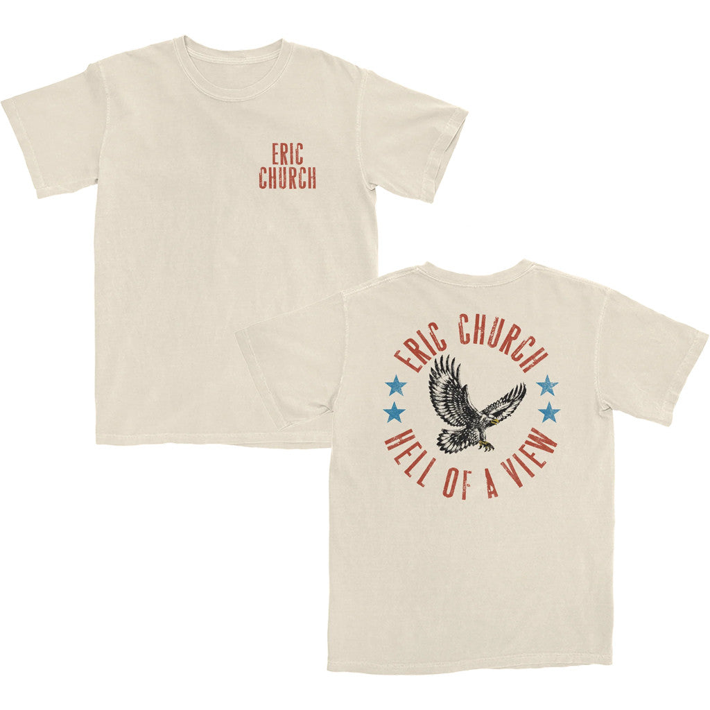 Eric Church Merch 2026 Hell Of A View Eagle Graphic T-Shirt Present For Music Lovers - Loomnari