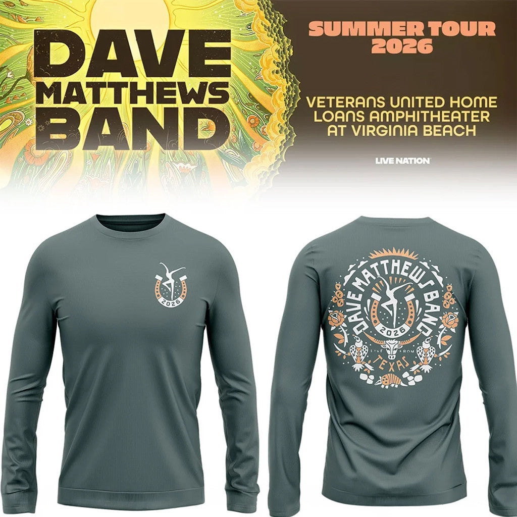 Dave Matthews Band Summer Tour 2026 At Texas Long Sleeve Shirt DMB Tour Merch Rock Fan Gifts - Loomnari