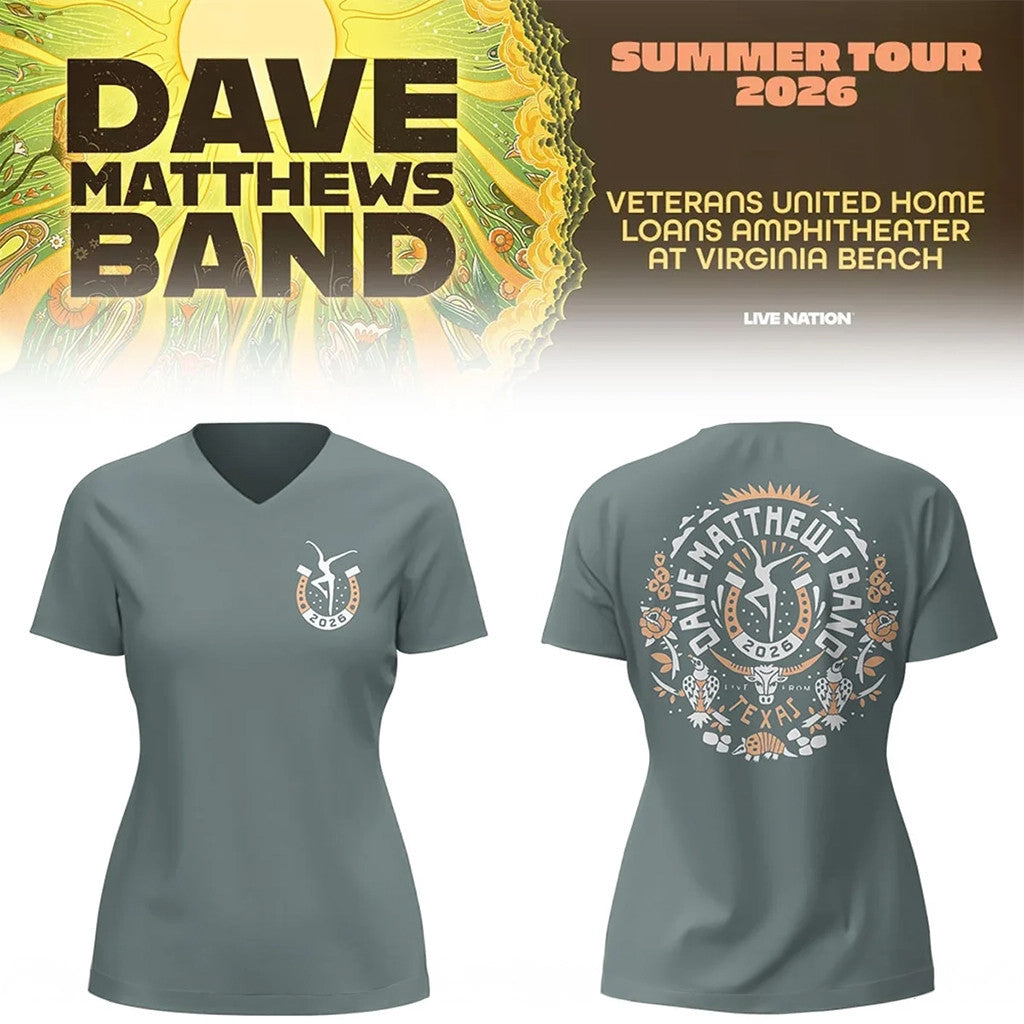 Dave Matthews Band Summer Tour 2026 At Texas V-Neck Shirt DMB Tour Merch Rock Fan Gift For Her - Loomnari