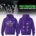 Foo Fighters Take Cover Tour 2026 Hoodie Hail Satin Hoodie Signed Foo Fighters Merch Fan Gifts - Loomnari