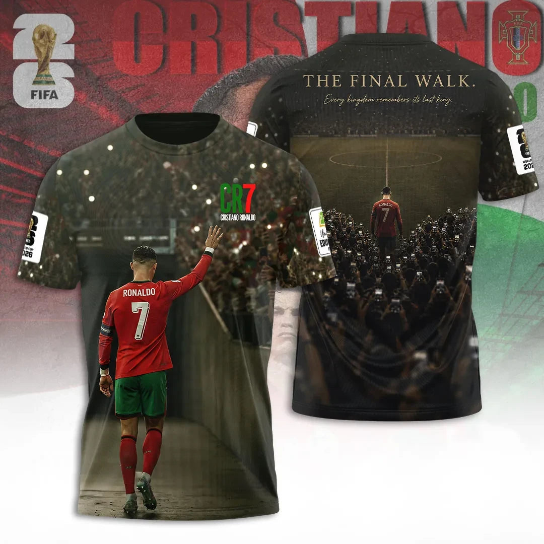 Cristiano Ronaldo Merch Cristiano Ronaldo The Final Walk T-Shirt Gift Ideas For Him - Loomnari