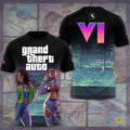 Grand Theft Auto VI Merch Games Lover T-Shirt Best Birthday Gift For Men - Loomnari