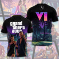 Grand Theft Auto VI Merch Games Lover T-Shirt Present Ideas For Men - Loomnari