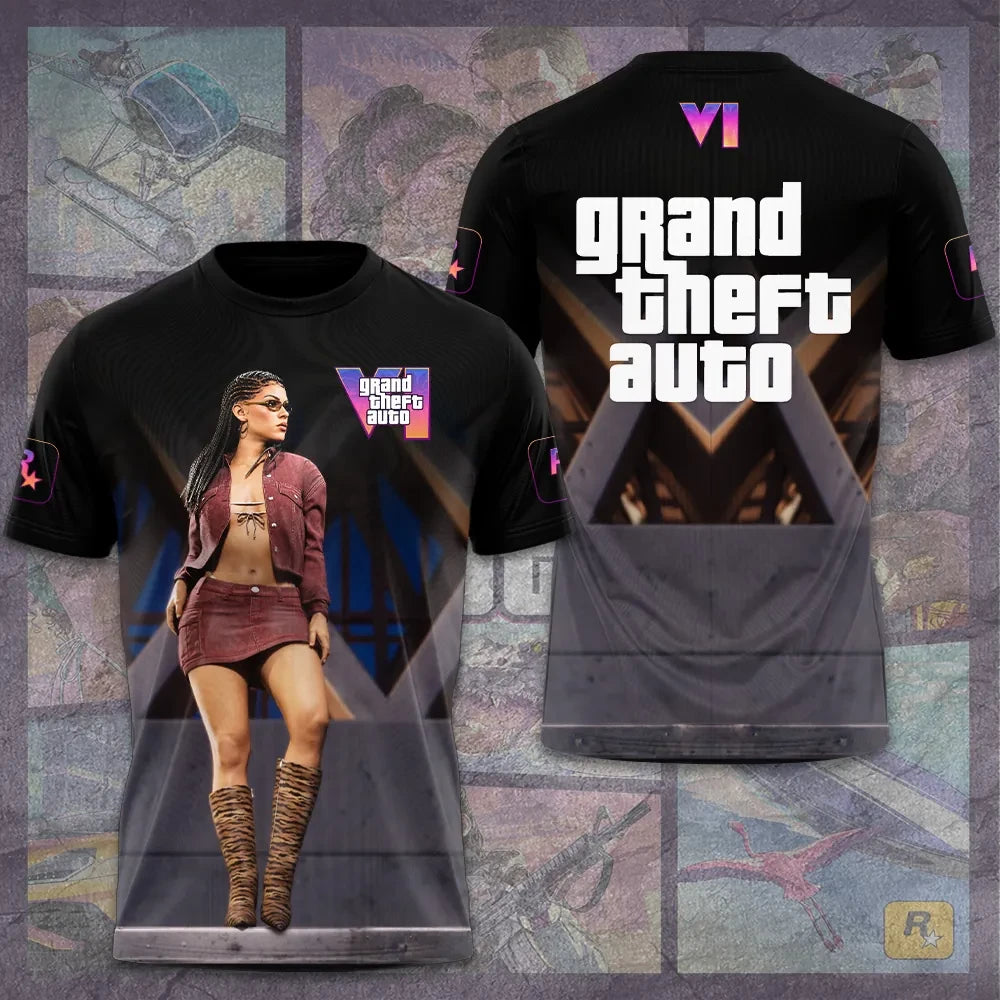 Grand Theft Auto VI Merch Rockstar Games T-Shirt Unique Gifts For Men - Loomnari