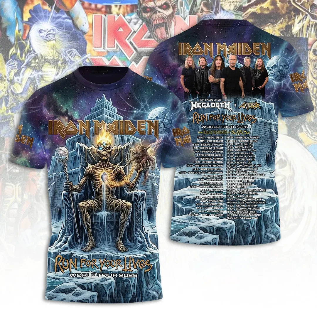 Iron Maiden 2026 World Tour T-Shirt Iron Maiden Merch Best Gifts For Men - Loomnari