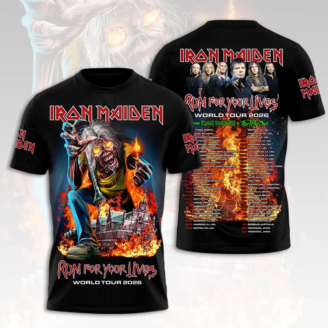 Iron Maiden 2026 World Tour T-Shirt Iron Maiden Merch Gifts For Fans - Loomnari