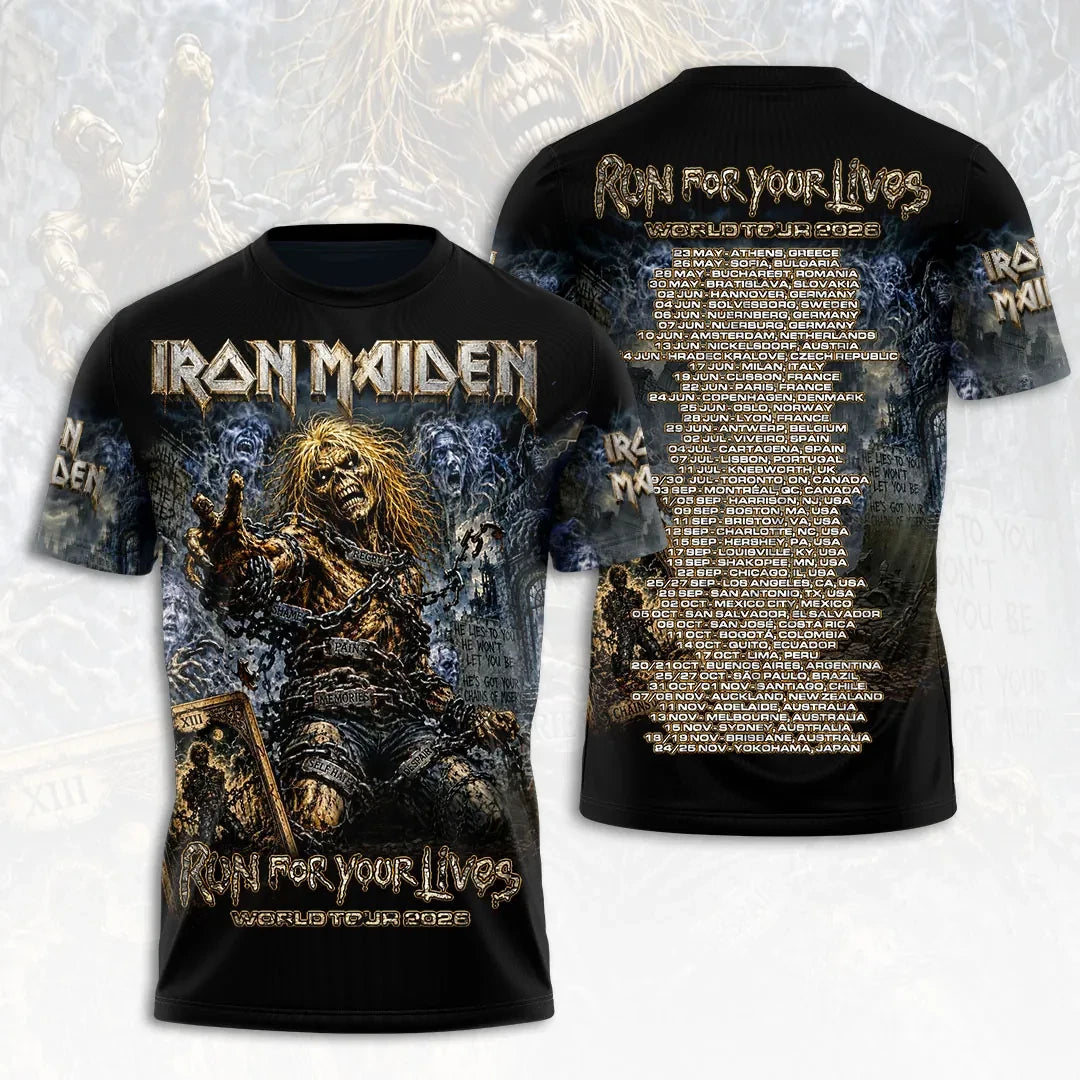 Iron Maiden 2026 World Tour T-Shirt Iron Maiden Merch Gifts For Your Husband - Loomnari
