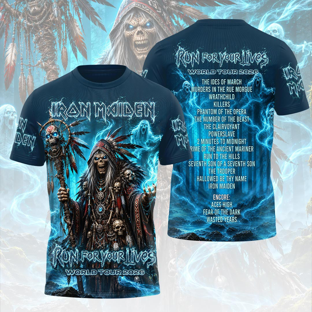 Iron Maiden 2026 World Tour T-Shirt Iron Maiden Merch Gifts Ideas For Dad - Loomnari
