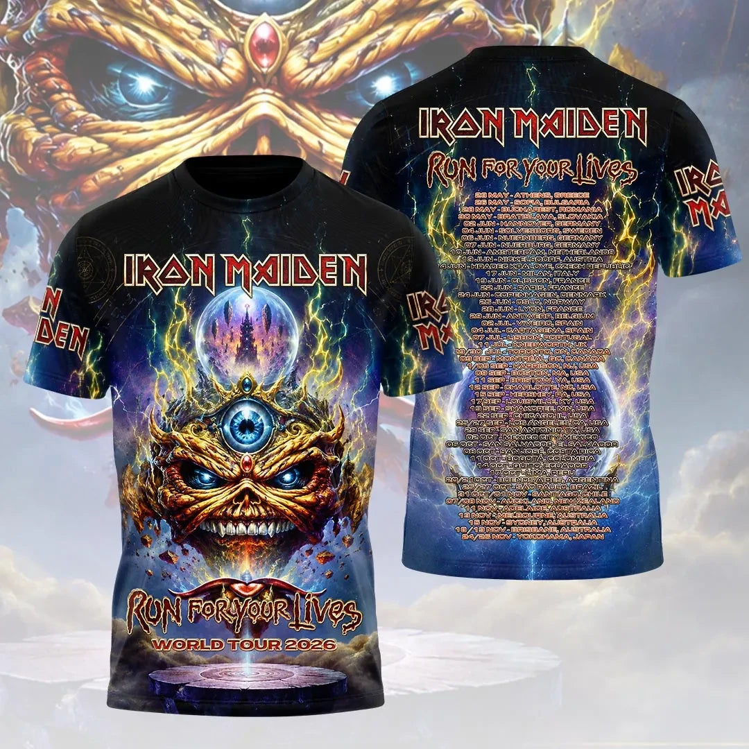 Iron Maiden 2026 World Tour T-Shirt Iron Maiden Merch Good Gifts For Him - Loomnari