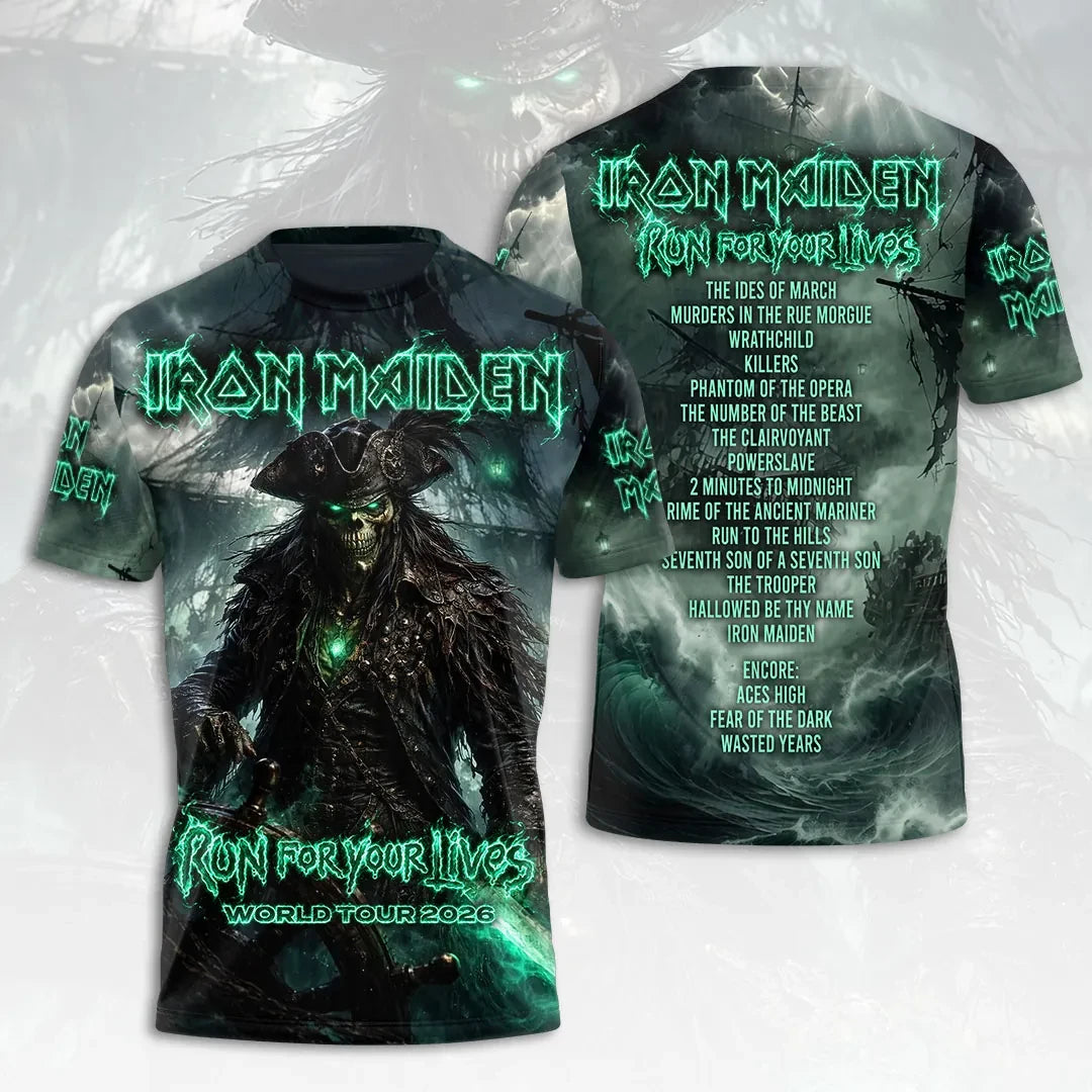 Iron Maiden 2026 World Tour T-Shirt Iron Maiden Merch Unique Gift For Him Birthday - Loomnari