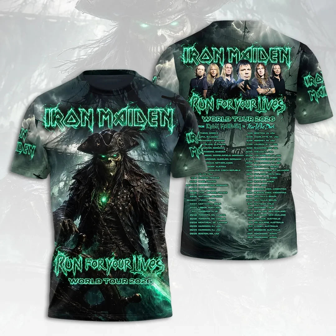 Iron Maiden 2026 World Tour T-Shirt Iron Maiden Merch Vintage Gifts For Fans - Loomnari