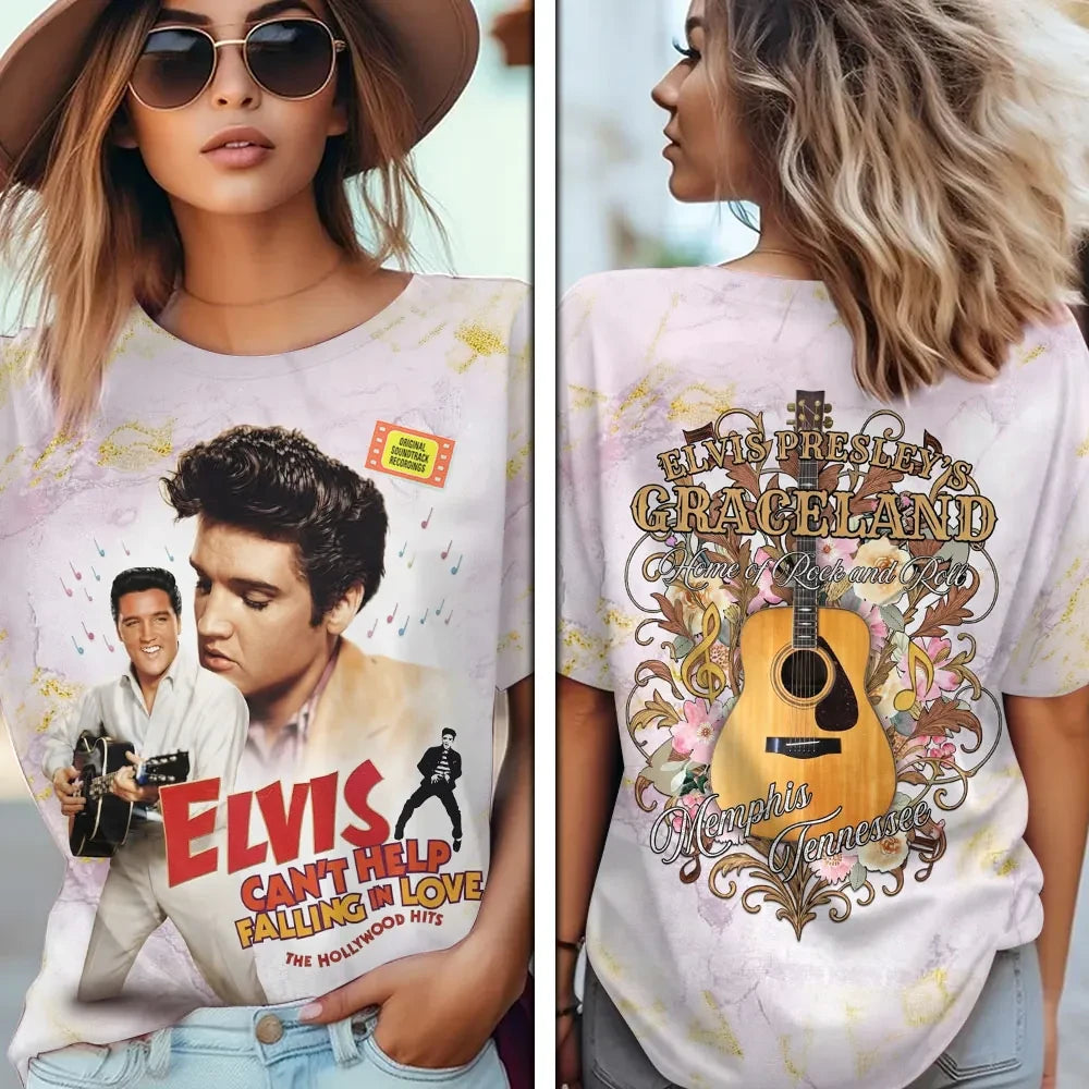 Elvis Presley Can't Help Falling In Love The Hollywood Hits T-Shirt Elvis Presley Merch Gift - Loomnari