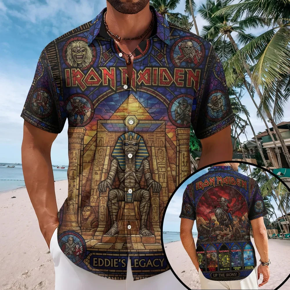 Iron Maiden 2026 World Tour Hawaiian Shirt Iron Maiden Merch Best Gifts For Men - Loomnari