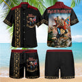 Iron Maiden 2026 World Tour Hawaiian Shirt And Shorts Iron Maiden Merch Gift For Boyfriend - Loomnari