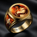 Elvis Presley King Of Pop Rock And Roll Ring Elvis Presley Merch Unique Gifts For Husband - Loomnari
