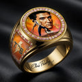 Elvis Presley Merch Elvis Presley King Of Pop Rock And Roll Ring Gift For Him - Loomnari