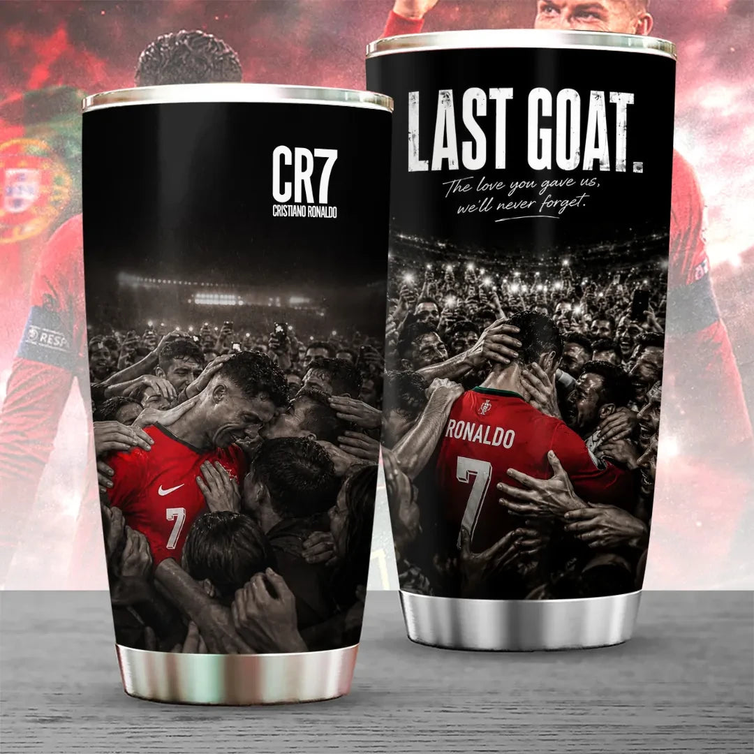 Cristiano Ronaldo Tumbler Cup Cristiano Ronaldo Merch Useful Gift For Him - Loomnari
