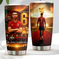 Cristiano Ronaldo X Portugal National Football Team Tumbler Cup One Journey Six World Cups Merch - Loomnari