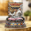 Elvis Presley Merch Elvis Presley King Of Rock And Roll 1935-1977 Acrylic Plaque Gifts For Him - Loomnari
