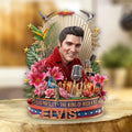 Elvis Presley Merch Elvis Presley King Of Rock And Roll 1935-1977 Acrylic Plaque Present For Men - Loomnari