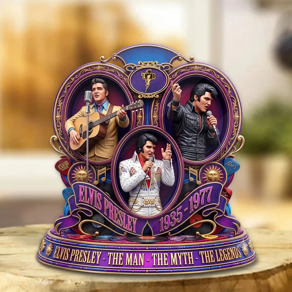 Elvis Presley The Man The Myth The Legend Acrylic Plaque Elvis Presley Merch Gift For Fans - Loomnari