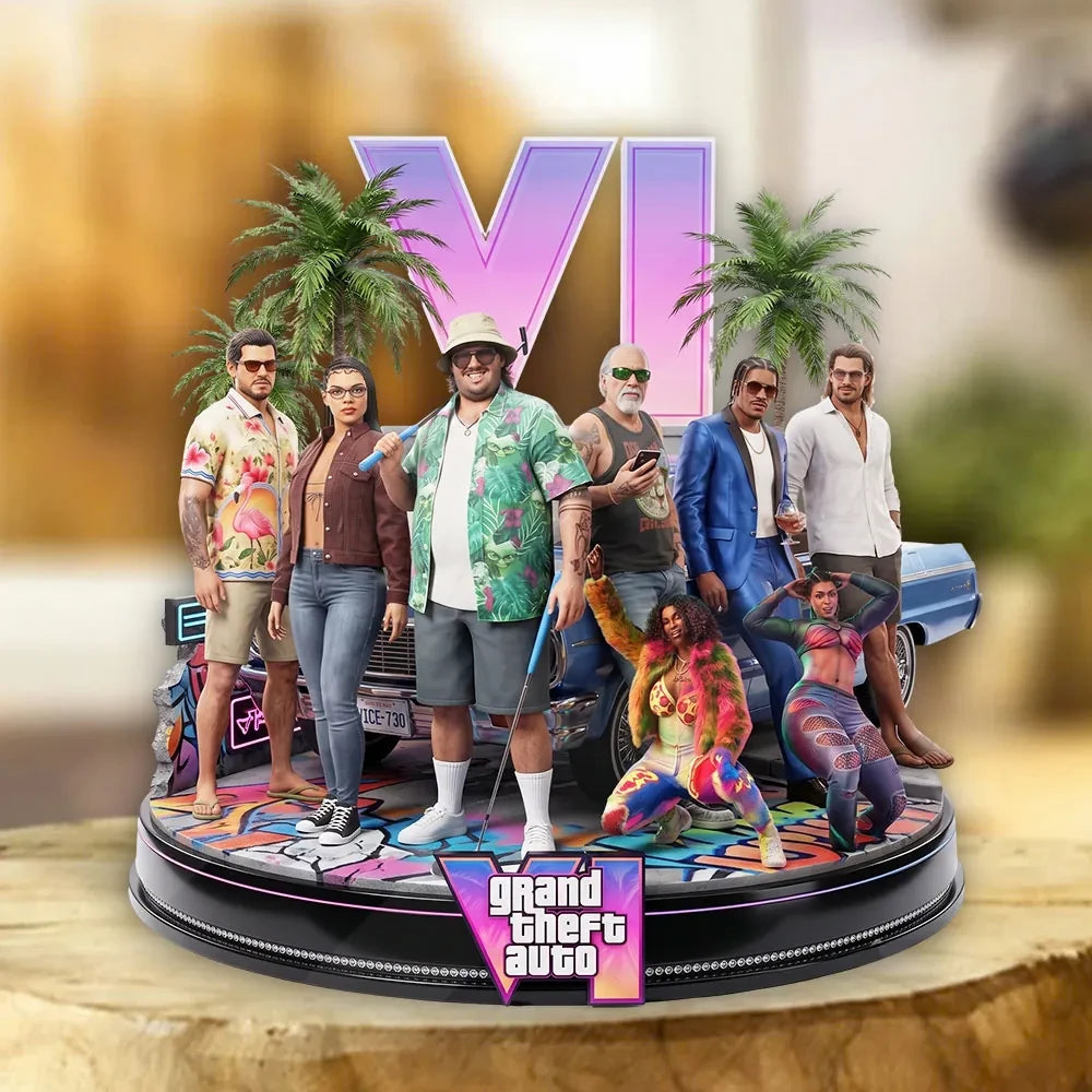 Grand Theft Auto VI Merch GTA 6 Cover Girl Acrylic Plaque Meaningful Gifts For Men - Loomnari