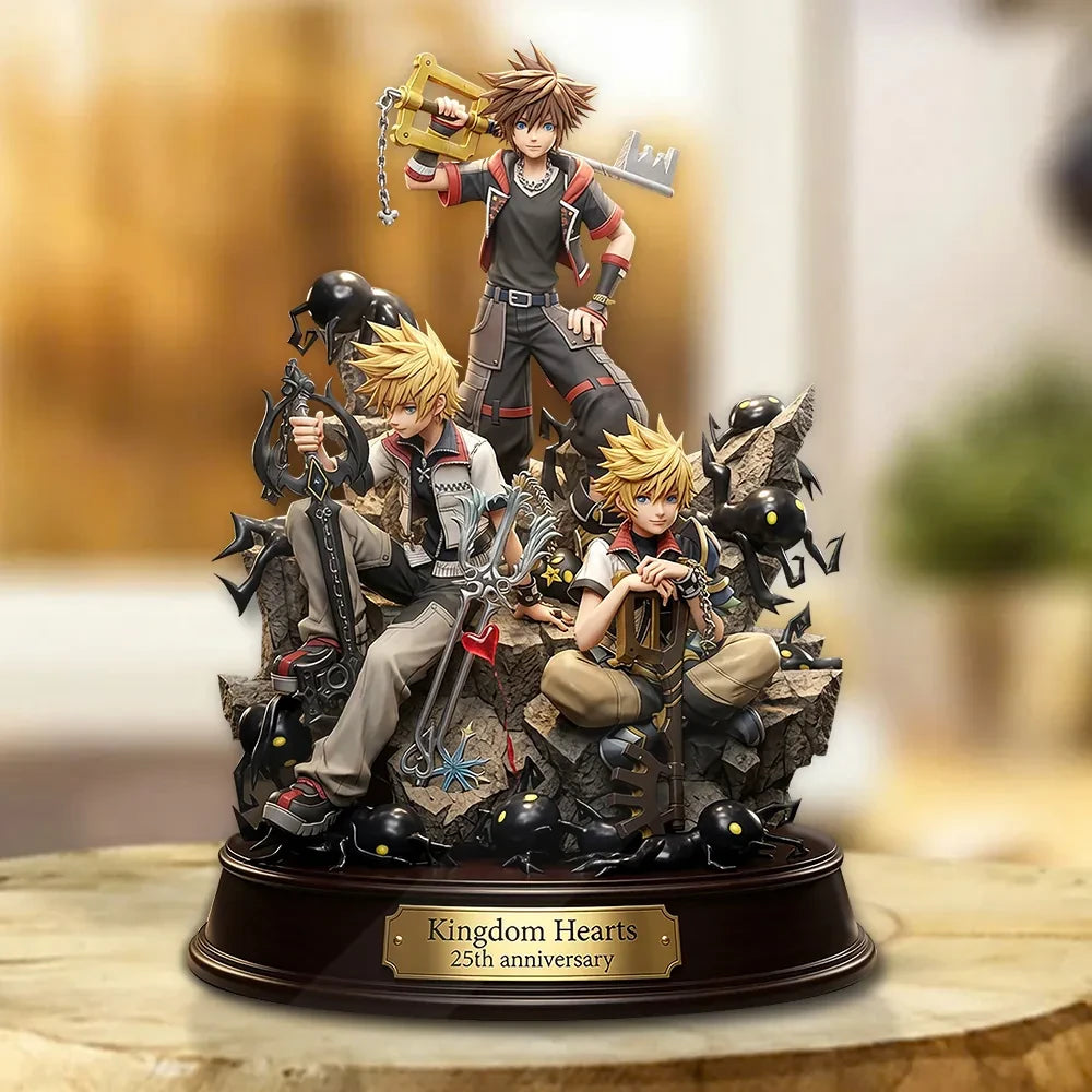 Kingdom Hearts Merch Kingdom Hearts 25th Anniversary Acrylic Plaque Birthday Gifts For Fans - Loomnari