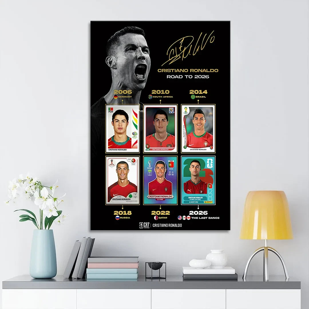 Cristiano Ronaldo Merch Cristiano Ronaldo Road To 2026 Potter Gift Ideas For Decor Home - Loomnari
