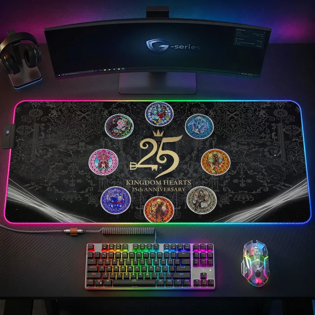 Kingdom Hearts Merch 25th Anniversary Gaming Desk Mat Unique Gifts For Fans - Loomnari