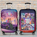 Grand Theft Auto VI Luggage Cover Vice City GTA 6 Merch Men's Birthday Gift Ideas - Loomnari
