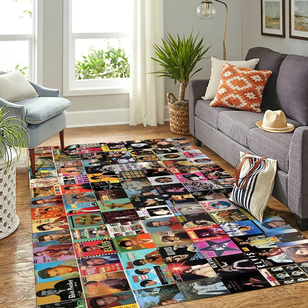 Elvis Presley Merch Elvis Presley King Of Rock And Roll Rug Present For Home Decor - Loomnari