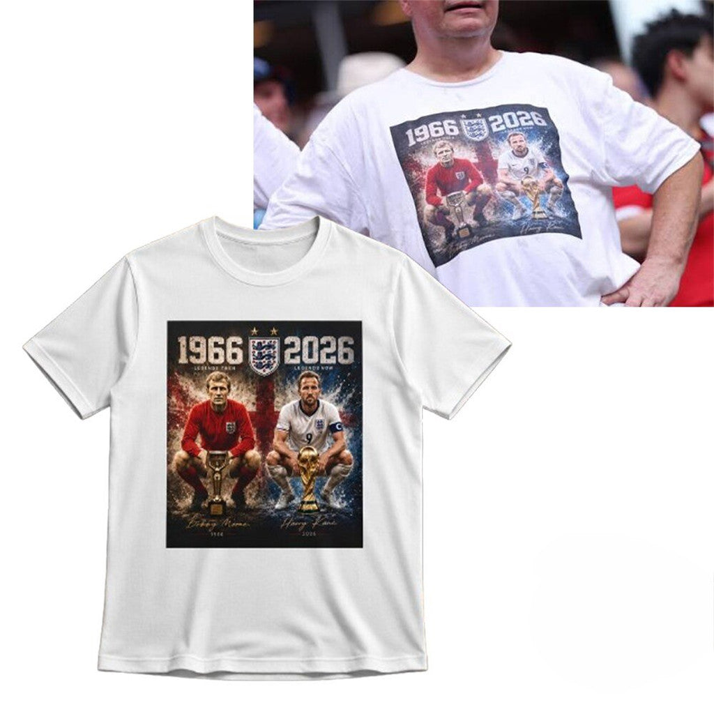 1966 2026 Bobby Moore And Harry Kane England World Cup Shirt Gift For Football Lover - Loomnari