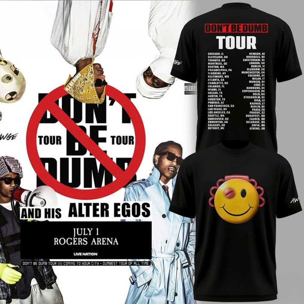 ASAP Rocky Don't Be Dumb Tour 2026 T-Shirt ASAP Rocky Merch Present For Rapper Fans - Loomnari