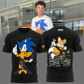 McLaren X Sonic 1000Th Anniversary Black T-Shirt 2026 McLaren Racing Team Merch Gift For Son - Loomnari