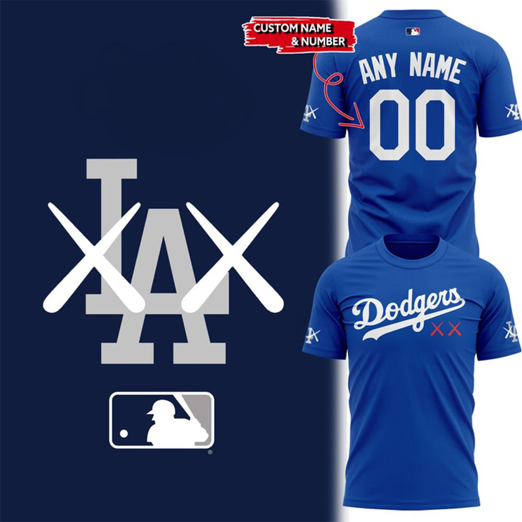 Personalized Los Angeles Dodgers X KAWS 2026 Special Shirt LA Dodgers Merch Baseball Fan Gifts - Loomnari