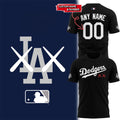 Personalized Los Angeles Dodgers X KAWS 2026 Special Black Shirt LA Dodgers Merch Gift For Him - Loomnari