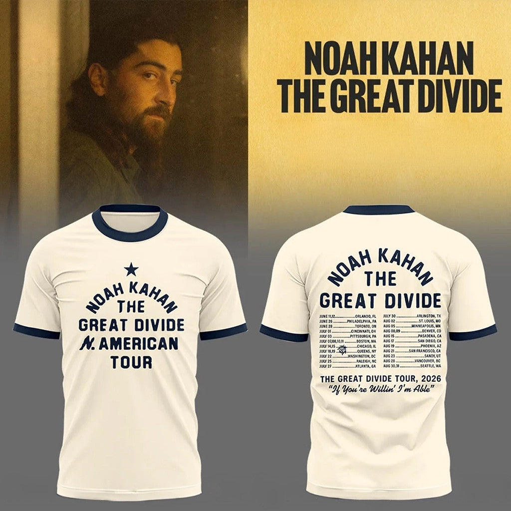Noah Kahan The Great Divide Tour Shirt Noah Kahan Merch 2026 Gift Ideas For Music Lovers - Loomnari