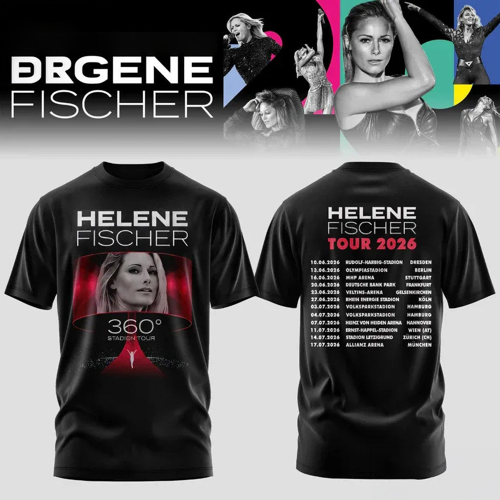 Helene Fischer 360 Stadium Tour 2026 T-Shirt Black Helene Fischer Merch Presents For Music Fan - Loomnari