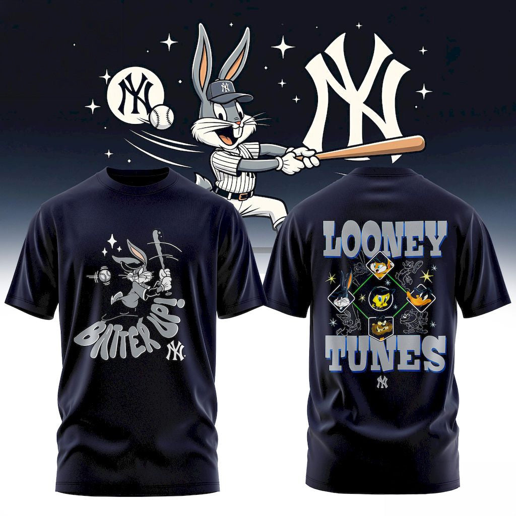 New York Yankees Looney Tunes T-Shirt 2026 Batter Up Shirt NY Yankees Merch Baseball Fan Gifts - Loomnari
