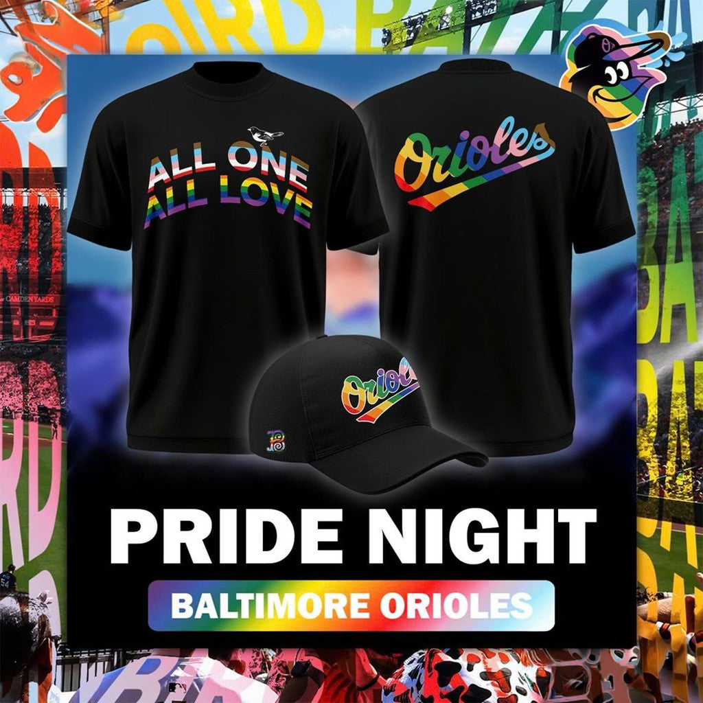 Baltimore Orioles Pride Night 2026 T-Shirt All One All Love Shirt Orioles Merch LGBTQ Gifts - Loomnari