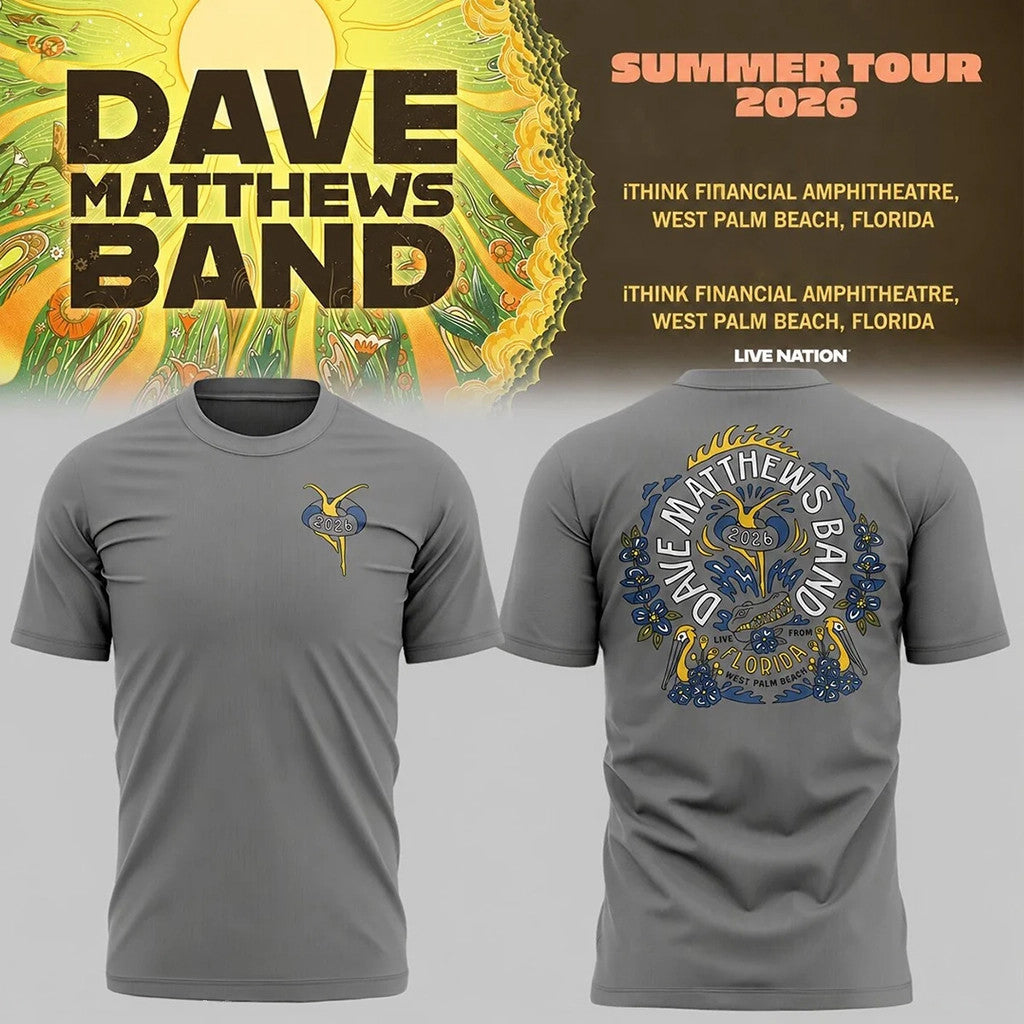 Dave Matthews Band Summer Tour 2026 Florida Shirt Dave Matthews Band Merch Gift For Fans - Loomnari