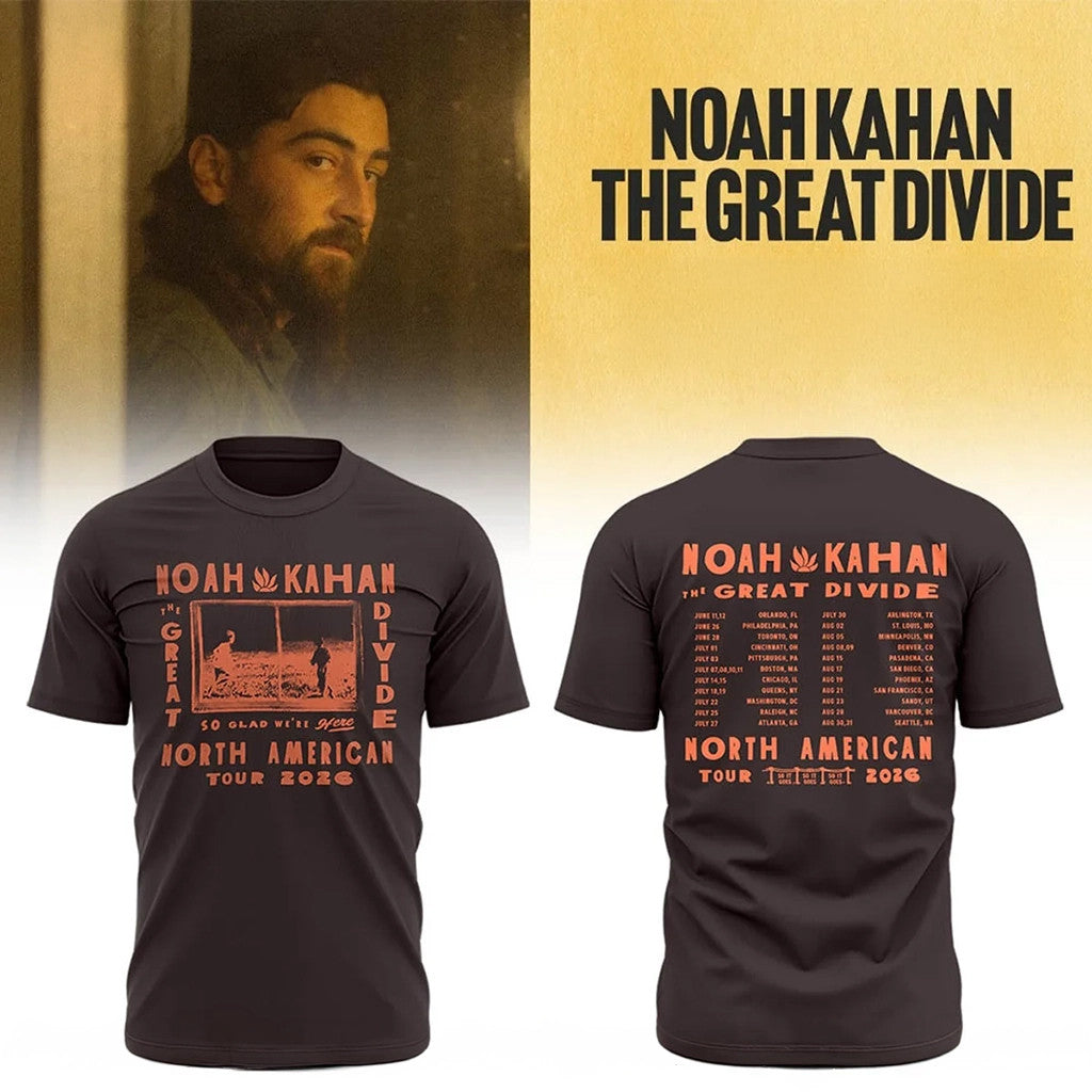 Noah Kahan The Great Divide Tour 2026 Shirt Noah Kahan Tour Merch Gift For Music Lovers - Loomnari