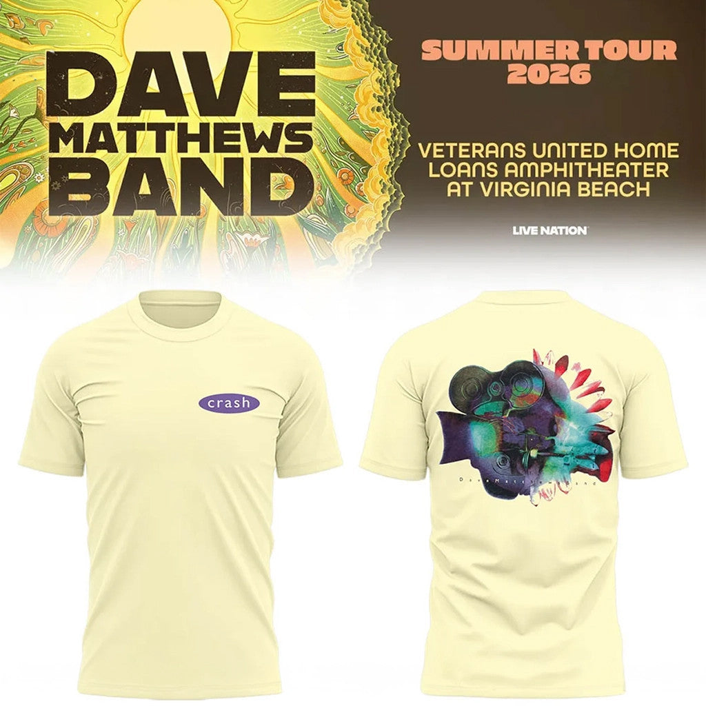 Dave Matthews Band Summer Tour 2026 T-Shirt Crash 30th Anniversary Shirt DMB Merch Fan Gifts - Loomnari