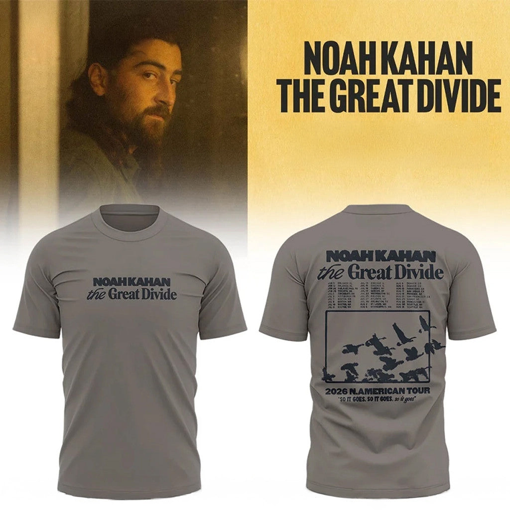 Noah Kahan Great Divide Merch 2026 Noah Kahan The Great Divide Tour 2026 T-Shirt Fan Gifts - Loomnari