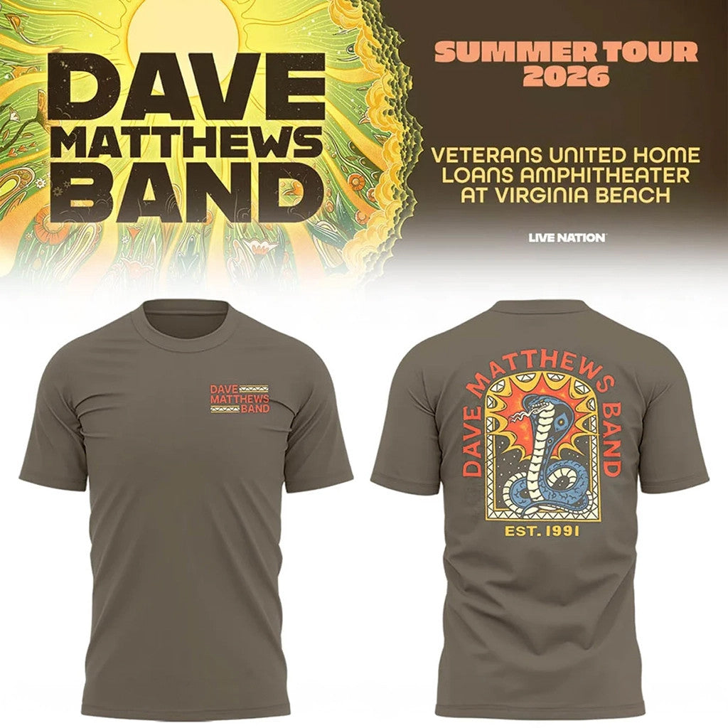 Dave Matthews Band Summer Tour 2026 T-Shirt Music Fan Shirt DMB Merch Gift For Husband - Loomnari