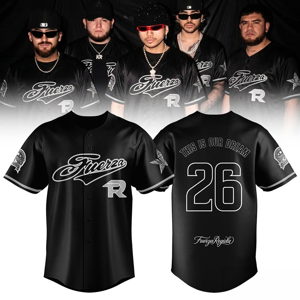 2026 Fuerza Regida This Is Our Dream Stadium Tour Baseball Jersey Fuerza Regida Concert Merch - Loomnari